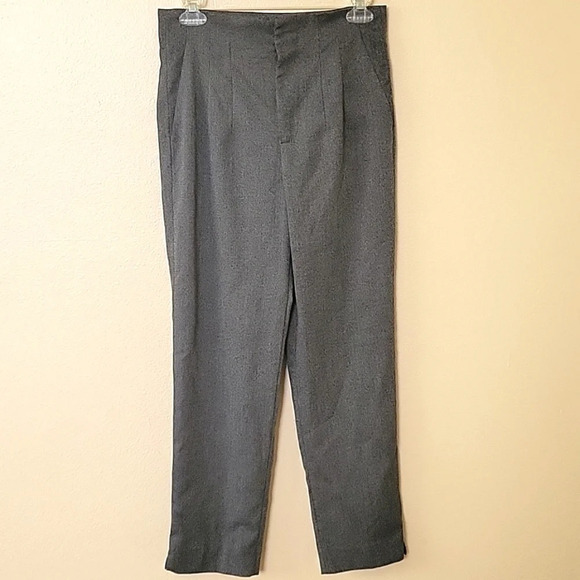 Zara Womens Charcoal Straight Leg Work Pants Office Career Business - Size 4 - Picture 1 of 9